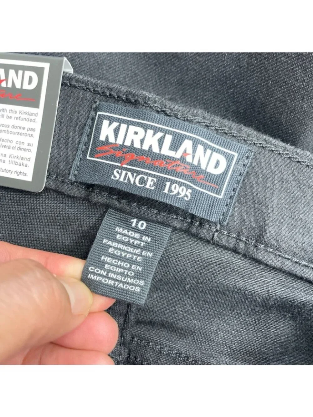 NWT Kirkland Signature Women's 10 Black High-Rise Skinny Jeans  B0886